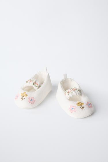 EMBROIDERED COTTON BOOTIES - Multicoloured by Zara - Image 3