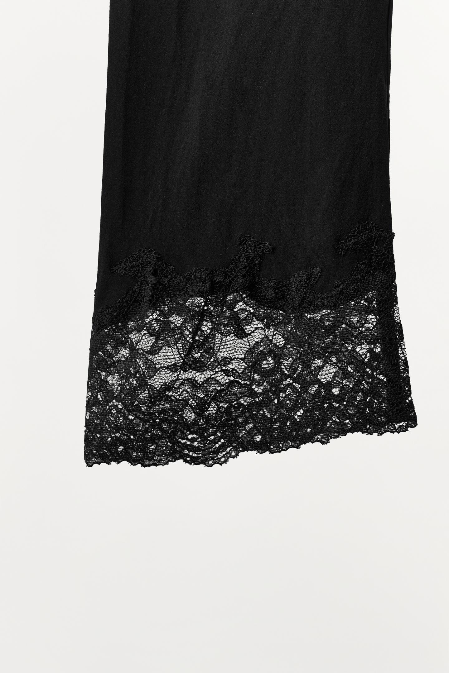 Женские брюки Zara Lace MIDI Capri, цвет: Чёрный — фото 8