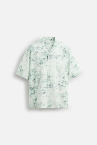 CHEMISE À IMPRIMÉ ABSTRAIT - Verdâtre de Zara - Image 5