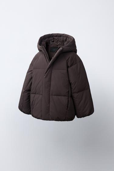 WATER-REPELLENT 50% FEATHER AND 50% DOWN JACKET - Brown by Zara