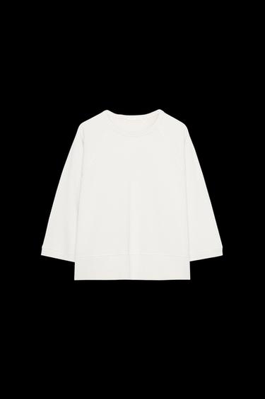 Zara RAGLAN SLEEVE SWEATSHIRT - Sand