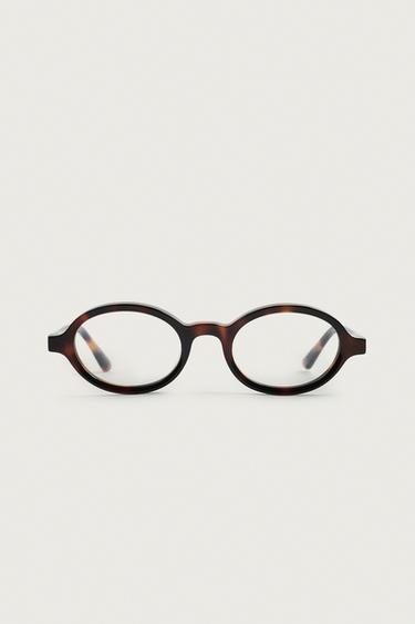 TORTOISESHELL OVAL SUNGLASSES - Tortoiseshell by Zara