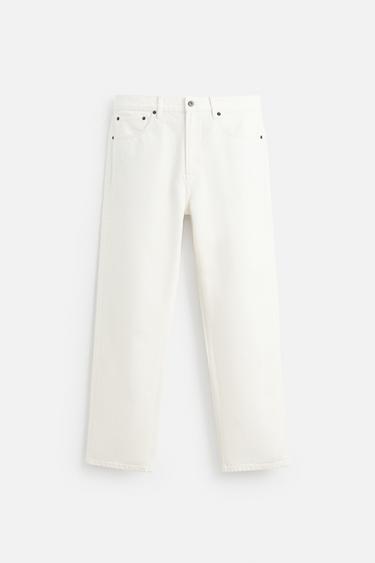 STRAIGHT ANKLE FIT JEANS - White by Zara - Image 6