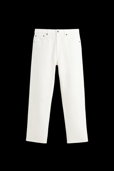 STRAIGHT ANKLE FIT JEANS - White by Zara