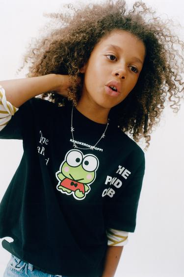 T-SHIRT KEROPPI © SANRIO - Noir de Zara - Image 4