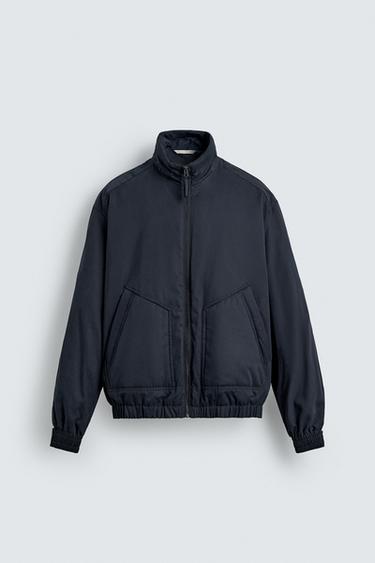 Zara 科技絎縫夾克 - 海藍色