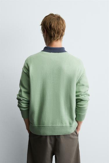 REVERSE EFFECT COTTON SWEATER - Mint by Zara - Image 2