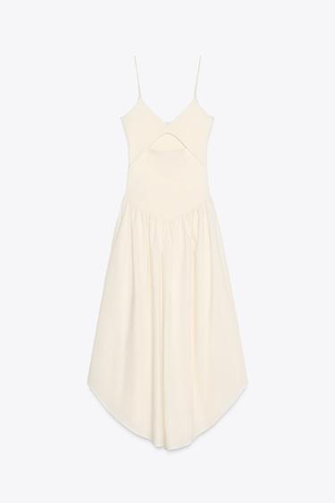 ROBE CUT OUT BIMATIÈRE - Écru de Zara - Image 4