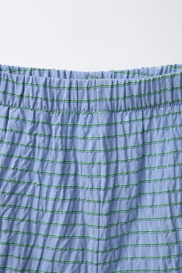 6-14 ANS/ PYJAMA CHEMISE ET BERMUDA À CARREAUX - Bleu de Zara - Image 6