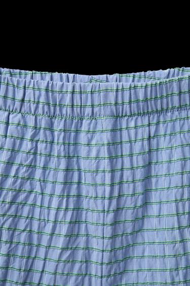 6-14 JAHRE/ SCHLAFANZUGHEMD UND BERMUDA MIT KAROMUSTER - Blau von Zara
