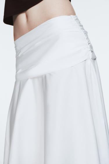 VOLUMINOUS MIDI SKIRT - White by Zara - Image 5