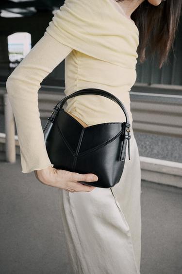 MINI SHOPPER TRENZADO - Negro de Zara