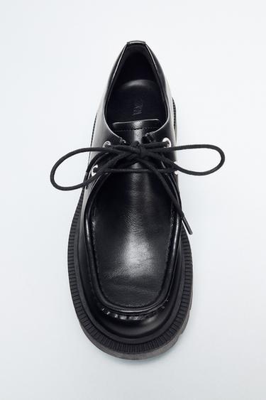 LACE-UP SHOES - Black by Zara