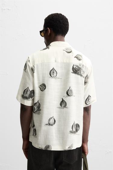 FRUIT PRINT SHIRT - Black / White by Zara - Image 2
