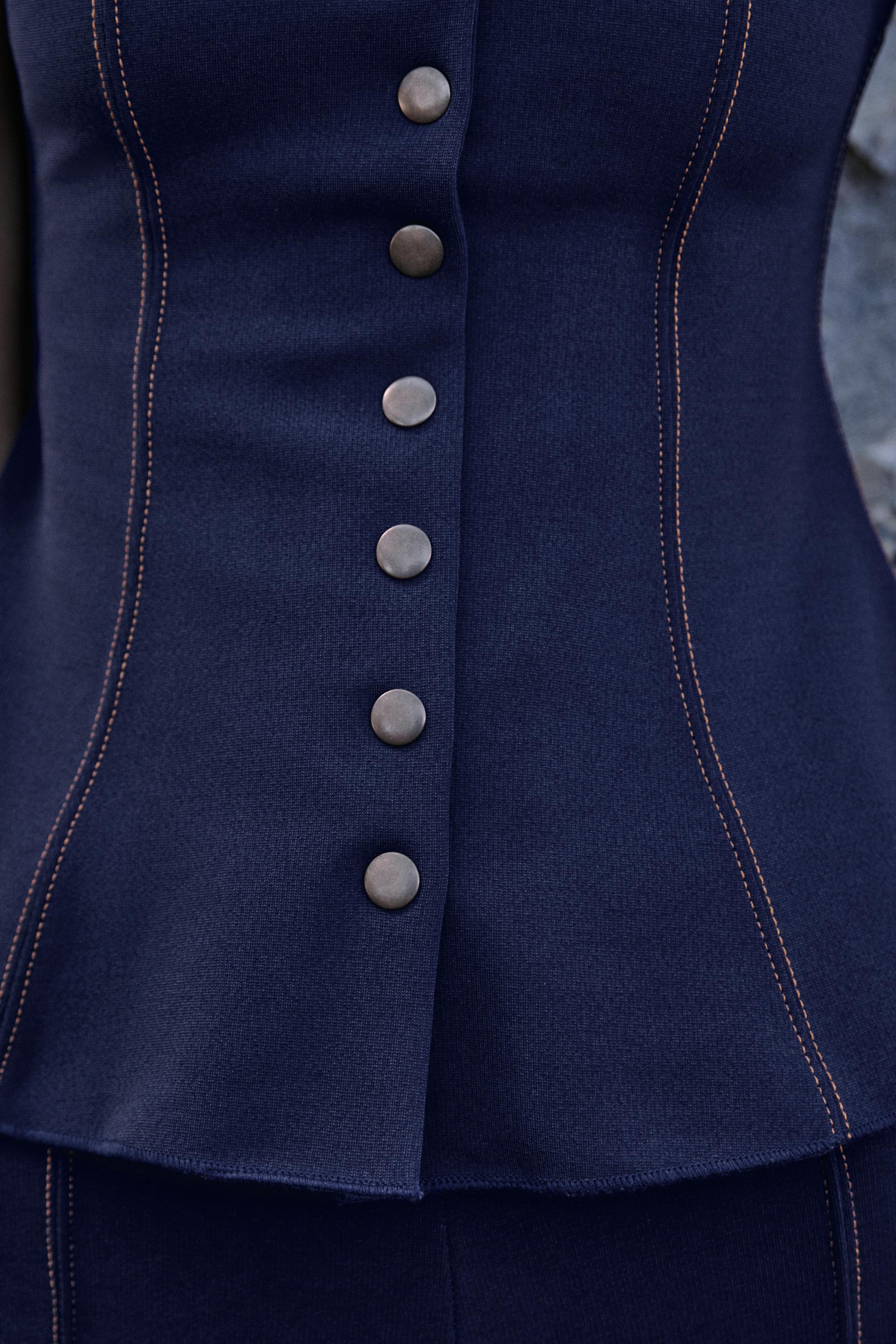 GILET SURPIQÛRES CONTRASTE