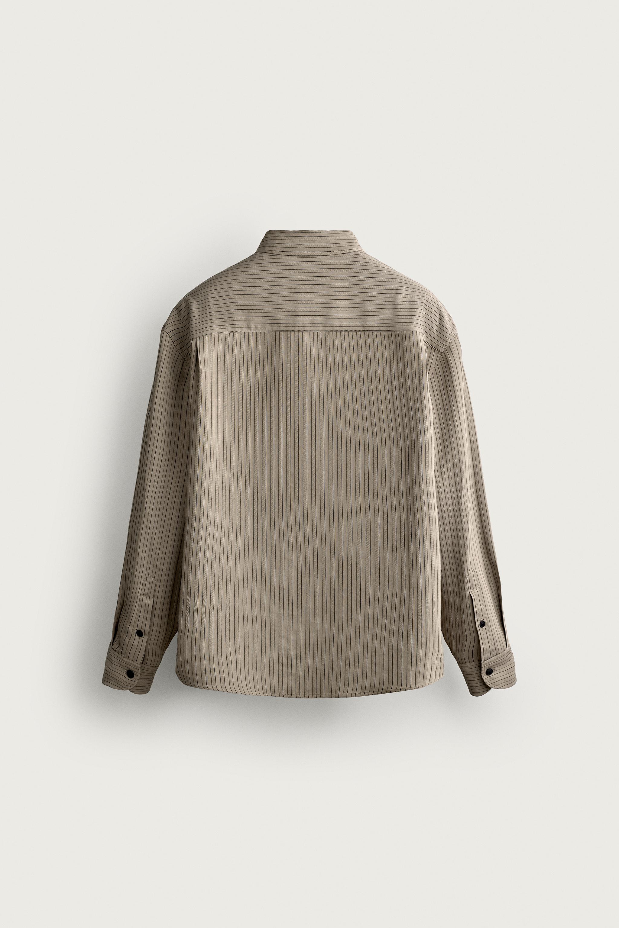 CHEMISE FLUIDE EN JACQUARD À RAYURES