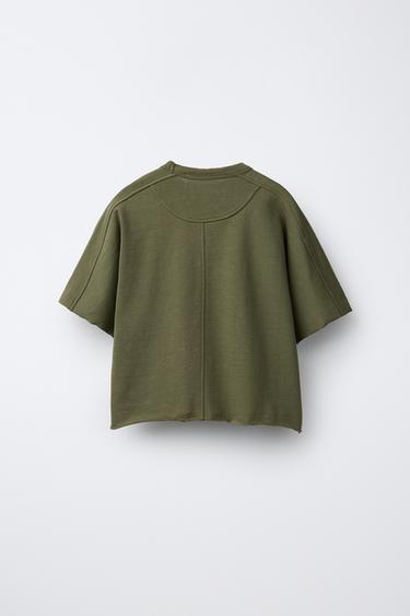 ENSEMBLE T-SHIRT ET PANTALON NERVURE HEAVY WEIGHT - Kaki de Zara - Image 2