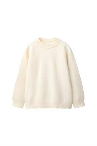 PULL EN MAILLE UNIE - Écru de Zara