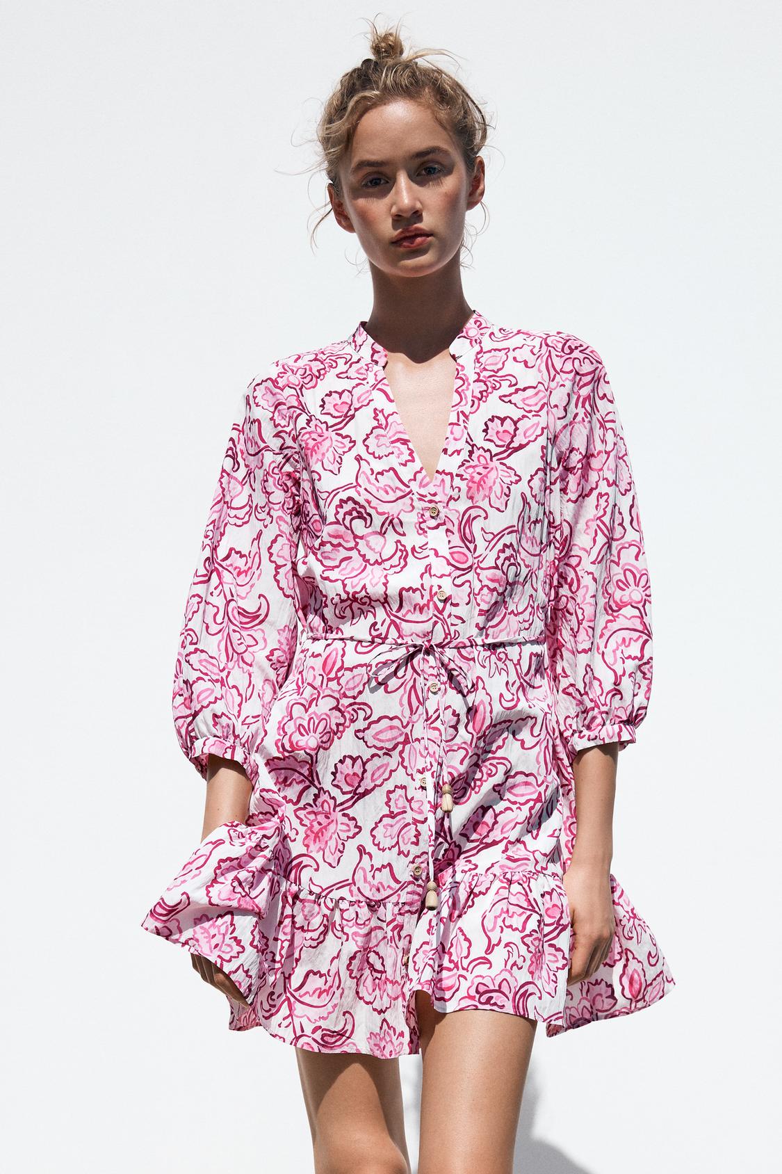FLORAL PRINT MINI DRESS