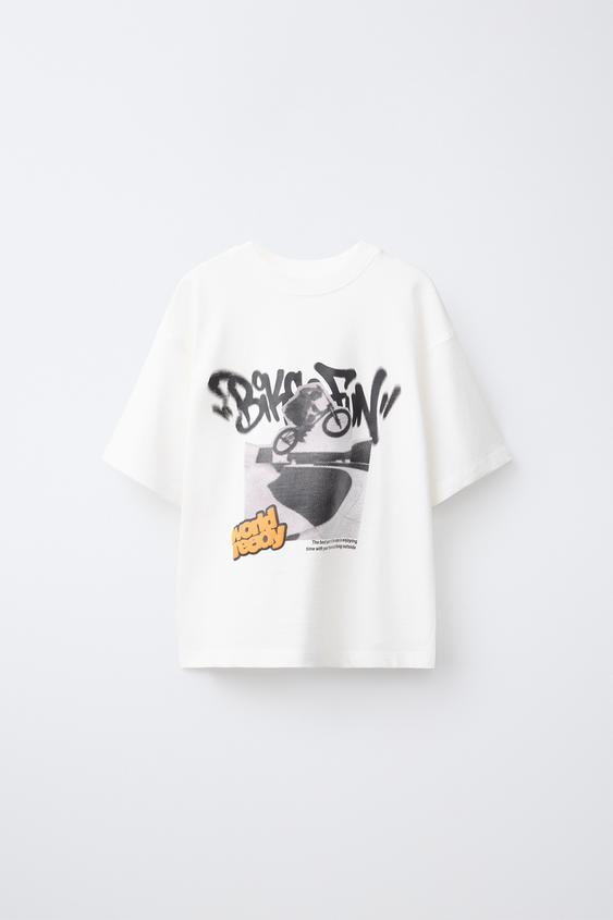 GRAFFITI PRINT T-SHIRT - White by Zara - Image 0