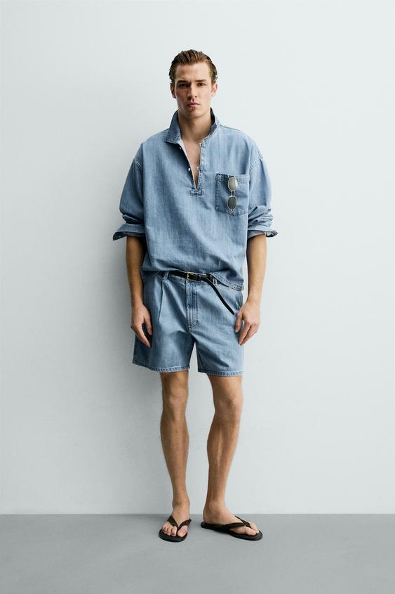CAMISA POLO RELAXED FIT - Azul claro de Zara - Imagen 0
