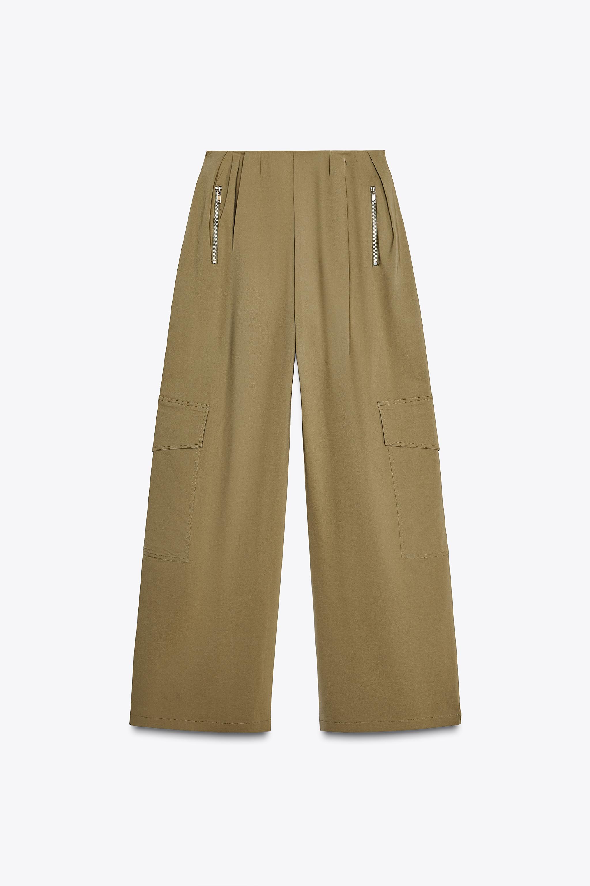 PLEATED RELAXED FIT PANTS - Khaki | ZARA United States