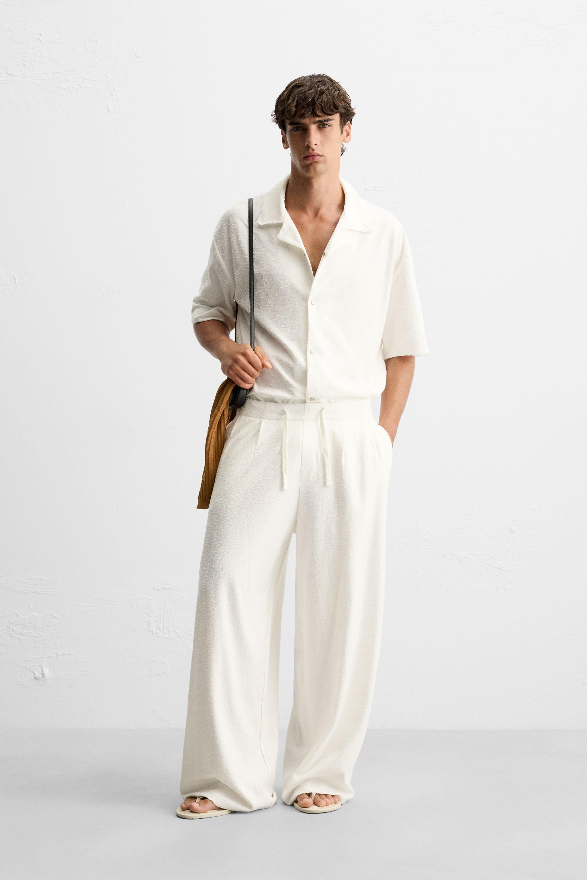 TEXTURED RELAXED FIT PANTS