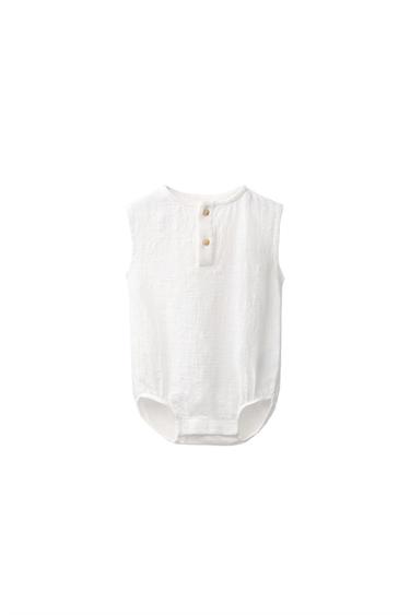 CONTRAST BODYSUIT - White by Zara - Image 0