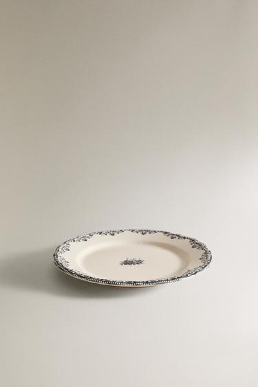 ASSIETTE À DESSERT MOTIF PLACÉ - Bleu / Gris de Zara - Image 1