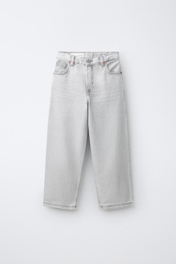 JEANS RELAXED BAGGY - Gris claro de Zara - Imagen 0