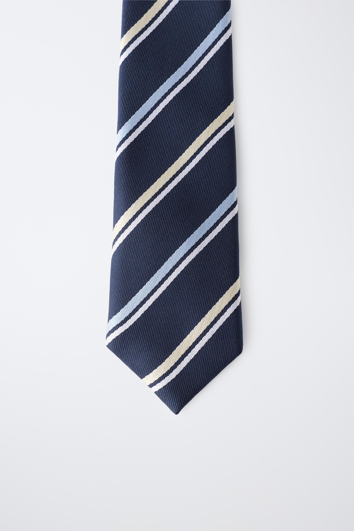 Детский галстук Zara Striped Tie, цвет: Синий — фото 3