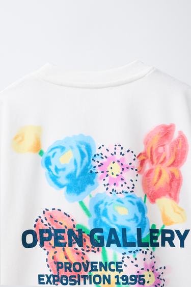 T-SHIRT IMPRIMÉ - Blanc cassé de Zara - Image 3