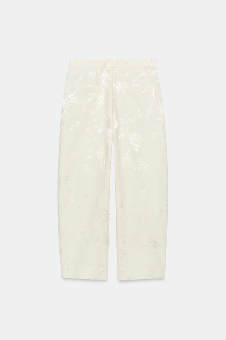 PANTALÓN TIPO BARRIL JACQUARD COLECCIÓN ZW 8
