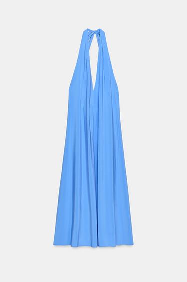 HALTERNECK MIDI DRESS - Blue by Zara - Image 0