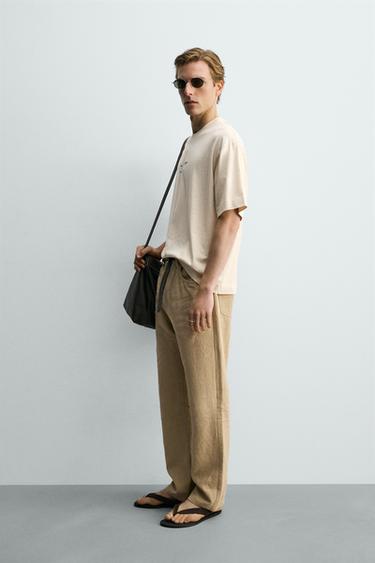 PRINTED SLOGAN T-SHIRT - Ecru / Beige by Zara - Image 3