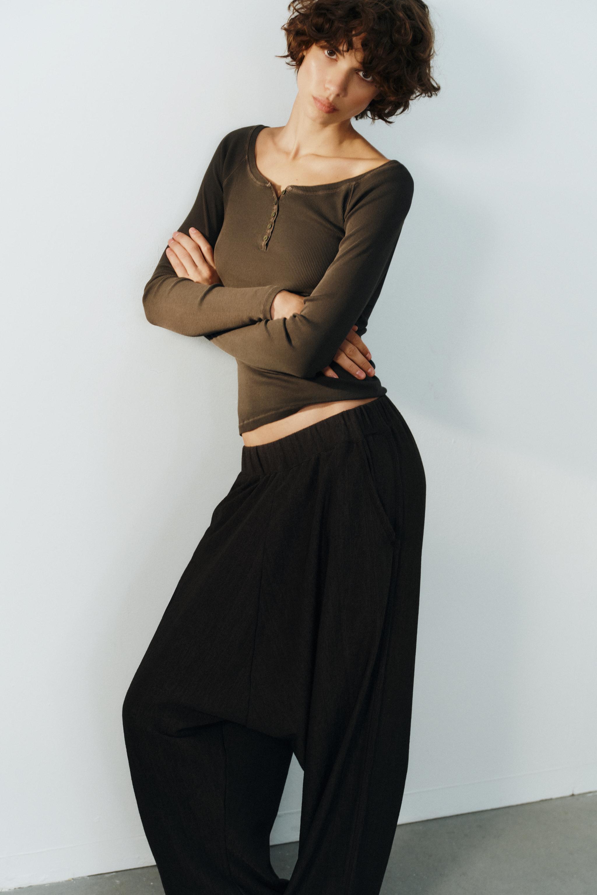 Zara VOLUMINOUS TOP AND PANTS SET — фото 2