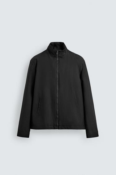 Zara REGULAR FIT LIGHTWEIGHT OVERSHIRT - Black