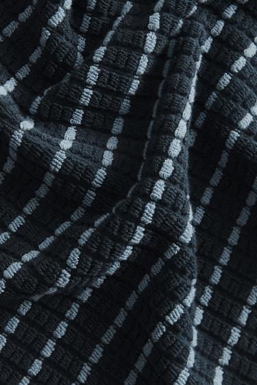 SERVIETTE DE BAIN TEXTURE - Bleu marine de Zara