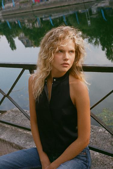 GILET SATINÉ - Noir de Zara - Image 6