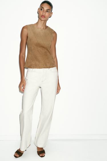 TOP EFECTO ANTE - Camel medio de Zara - Imagen 0