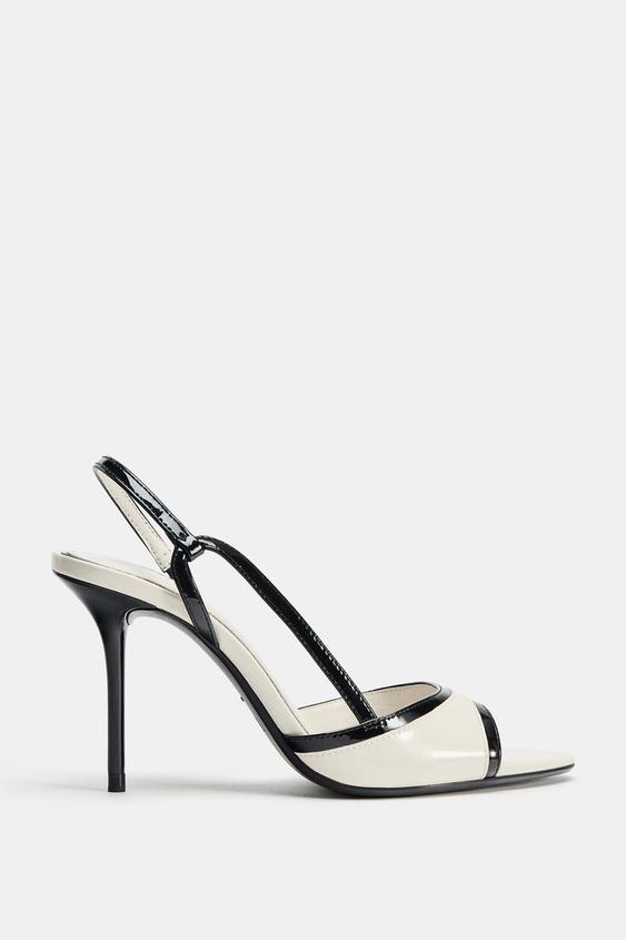 SANDÁLIA DE SALTO COM ACABAMENTO ENVERNIZADO - Multicolor da Zara - Imagem 0