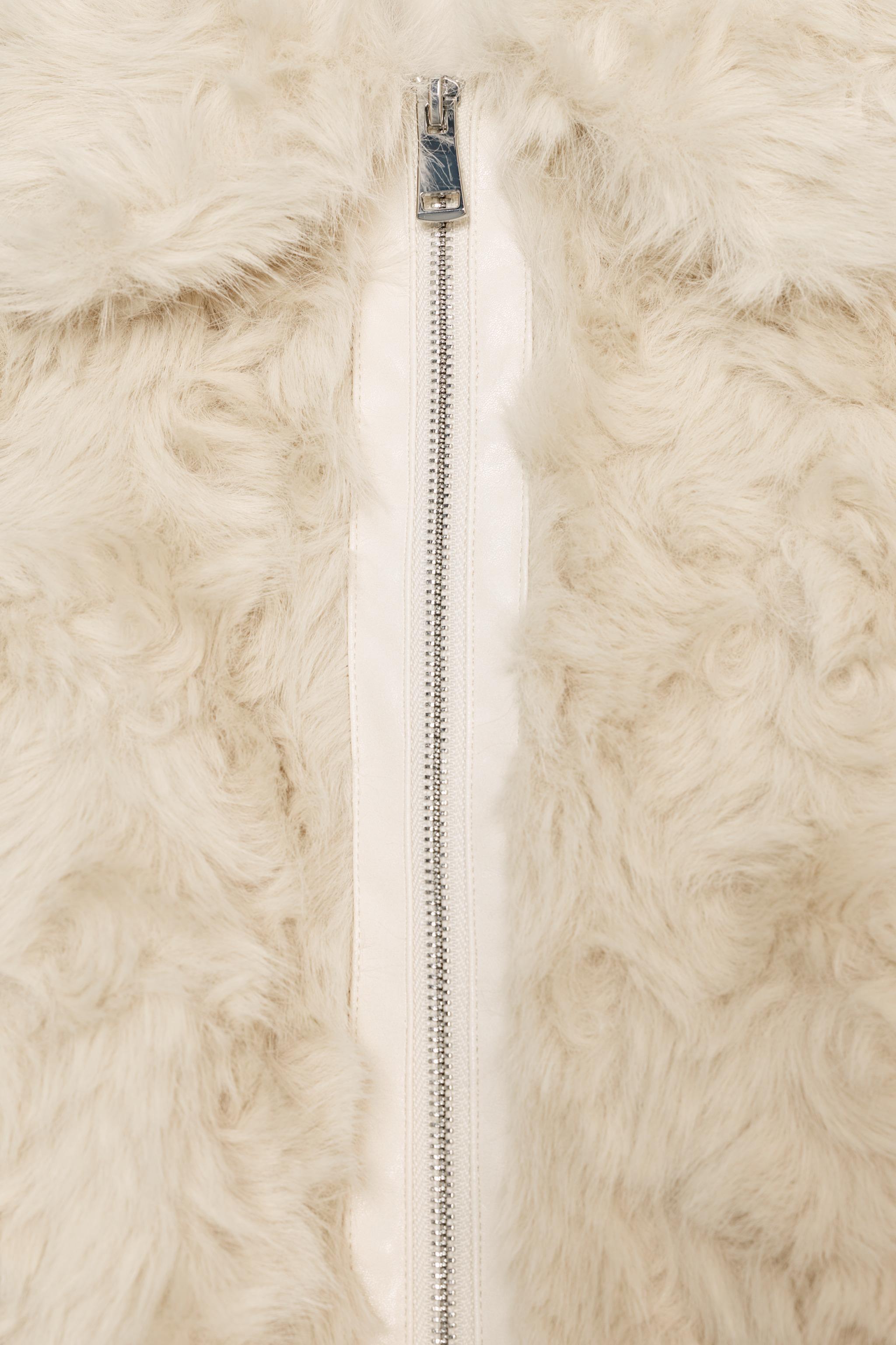 FAUX FUR BOMBER JACKET