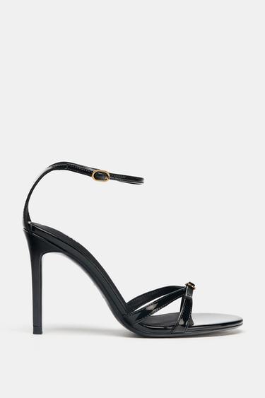 SANDALES À TALONS HAUTS ET BOUCLE - Noir de Zara - Image 1