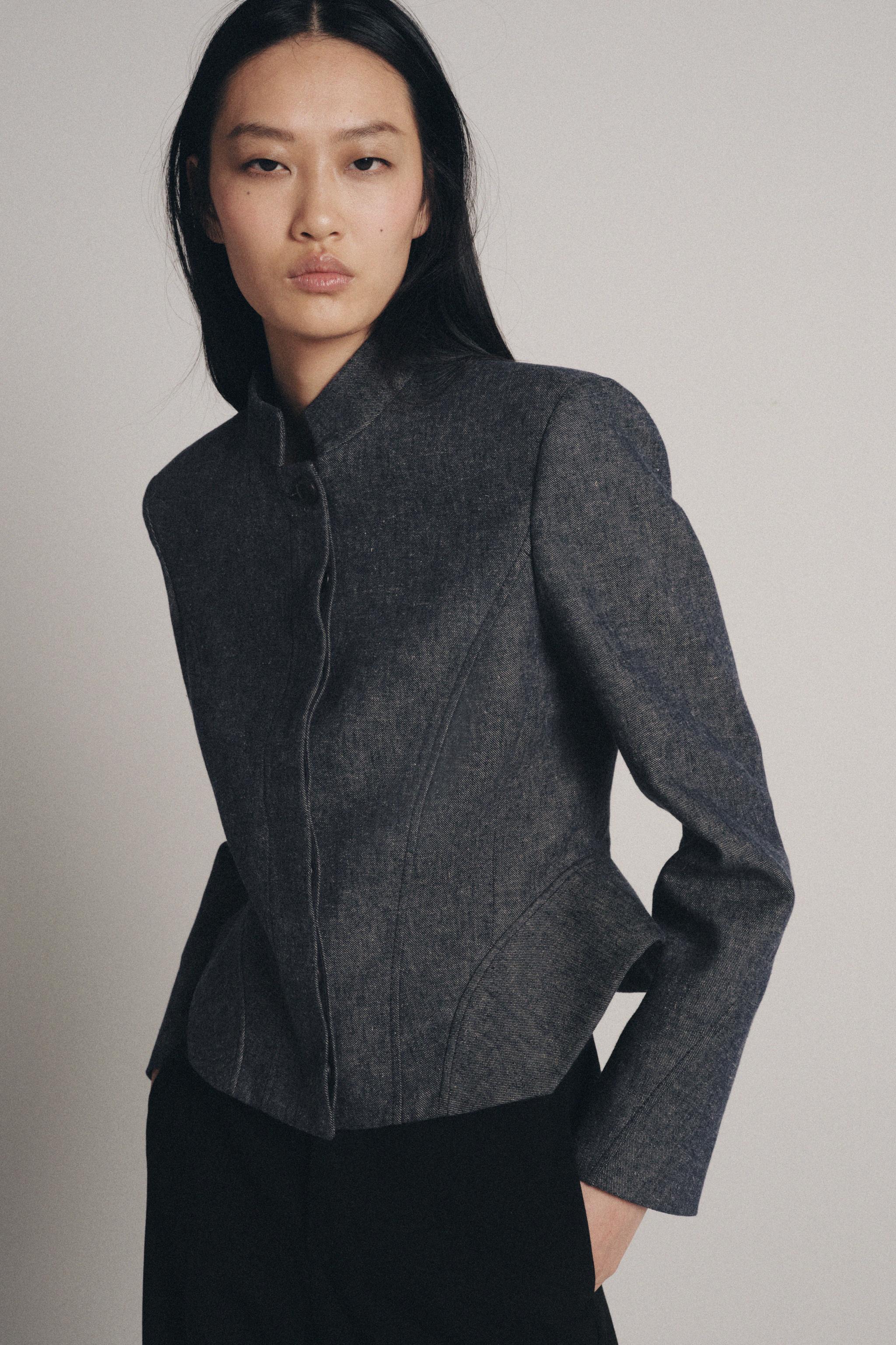 ZW COLLECTION KETEN PEPLUM CEKET