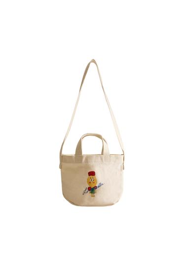 KIDS' LIMONCELLA X THE ANIMALS OBSERVATORY FABRIC BAG - Ecru by Zara