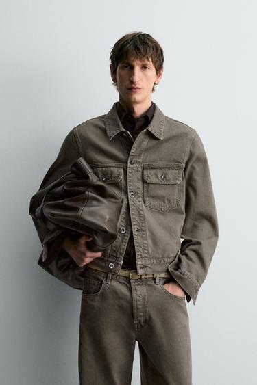 CHAMARRA DE MEZCLILLA EDICIÓN LIMITADA - Verde gris de Zara