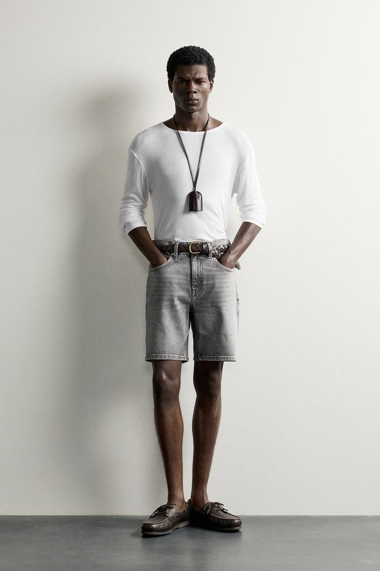 REGULAR FIT DENIM BERMUDA SHORTS