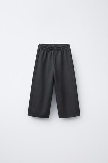 PANTALÓN WIDE LEG - Gris antracita de Zara