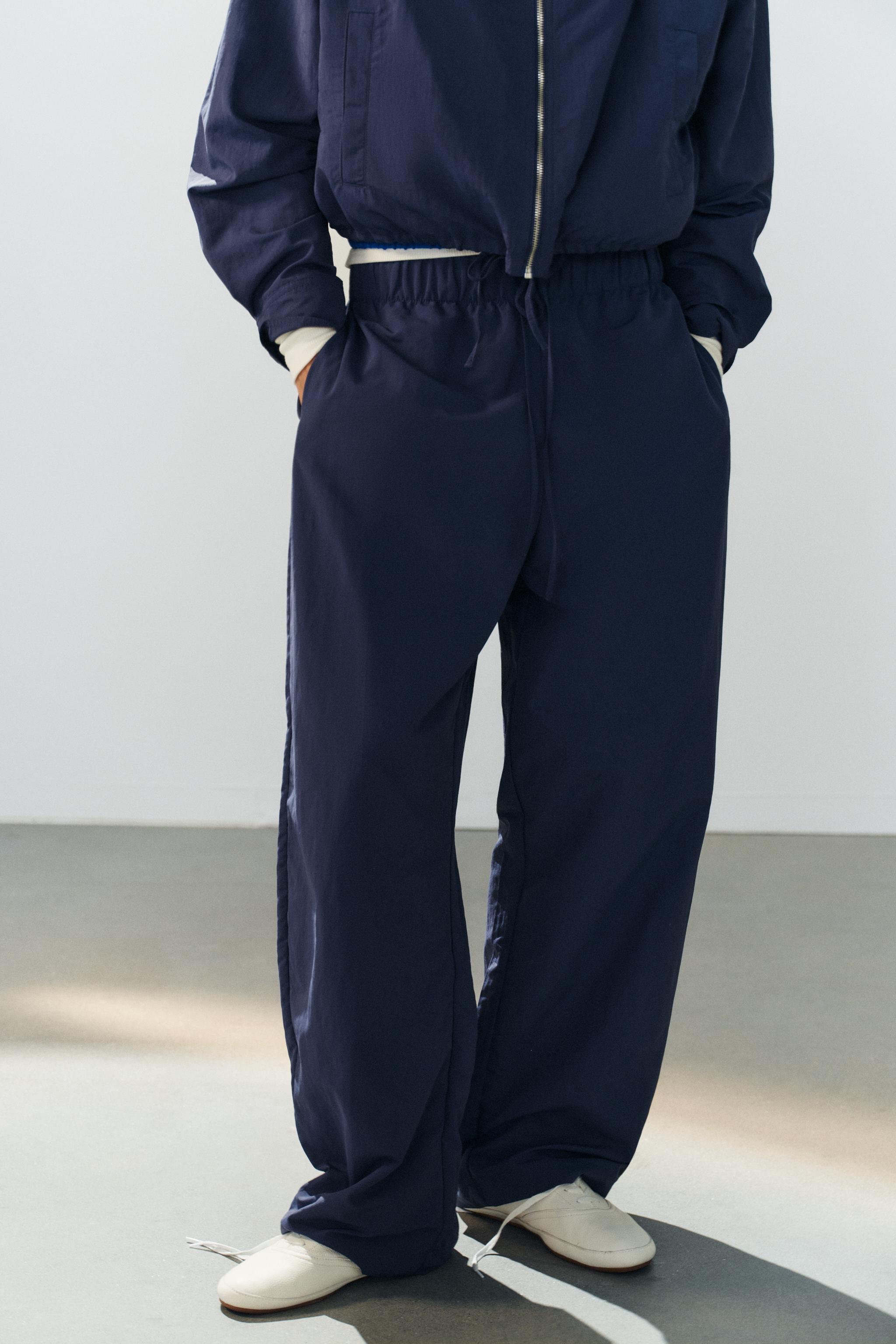 TECHNICAL FABRIC ELASTIC PANTS — Indigo
