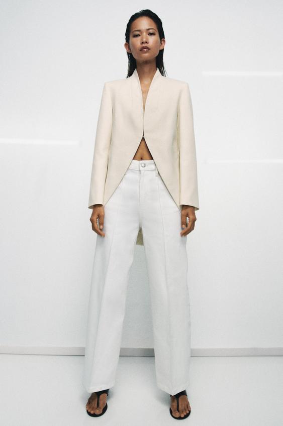 Zara — ZW COLLECTION WIDE LEG HIGH-RISE JEANS